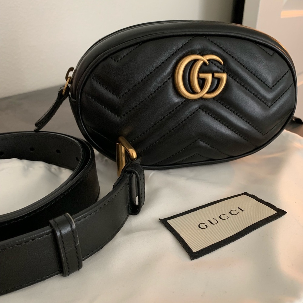 Gucci Marmont leather belt bag